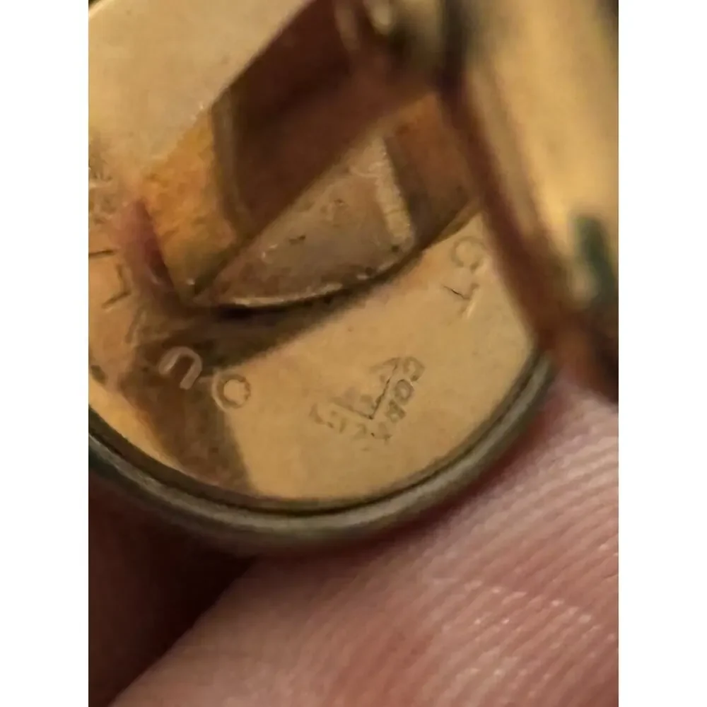 Mother of Pearl Gold Filled CORRECT QUALITY Vintage Cuff Links‎